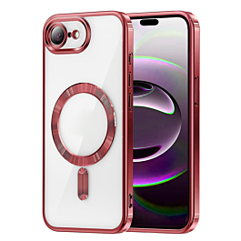 Shiny Wireless Charging Clear Case -RED for iPhone 7 (Only Ground Shipping)