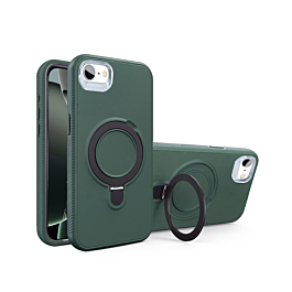 Support Heavy Duty Case with Wireless Charging Kickstand - DARK GREEN for iPhone 7 / 8 (Only Ground Shipping)
