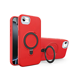 Support Heavy Duty Case with Wireless Charging Kickstand - RED for iPhone 7 / 8 (Only Ground Shipping)