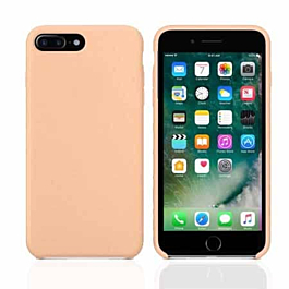 Soft Leather Silicone Case - BEIGE (High Quality Metarial) for iPhone 8P / 7P (Only Ground Shipping)