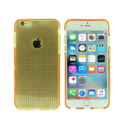 Diamond Pattern Transparent Silicone - ORANGE for iPhone 6S / 6G (Only Ground Shipping)