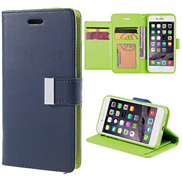 Design Wallet with Extra Pocket Case - NAVY BLUE for iPhone 8P / 7P (Only Ground Shipping)