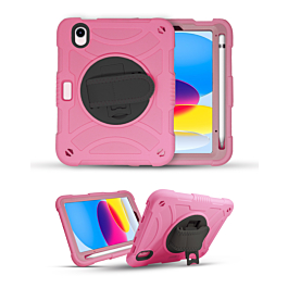 Hand Adjustable Heavy Duty Case with Shoulder Strap - PINKfor iPad 10 2022 (10.9") / iPad 11 (A16) (Only Ground Shipping)