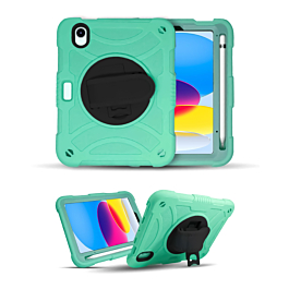 Hand Adjustable Heavy Duty Case with Shoulder Strap - TEAL for iPad 10 2022 (10.9") / iPad 11 (A16) (Only Ground Shipping)