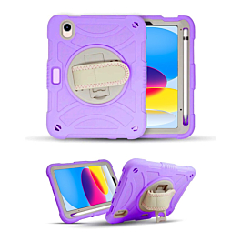 Hand Adjustable Heavy Duty Case with Shoulder Strap - LILAC for iPad 10 2022 (10.9") / iPad 11 (A16) (Only Ground Shipping)
