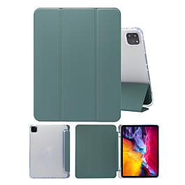 Smart PU Leather Stand (DARK GREEN) for iPad Pro 11 (5th / 2024) with Pen Holder (Only Ground Shipping)