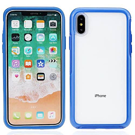 Acrylic Dual Layer Transparent Case - BLUE for iPhone XS Max (Only Ground Shipping)