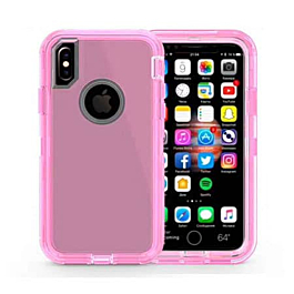 Transparent Shockproof Case Cover - LIGHT PINK for iPhone XS Max (Only Ground Shipping)