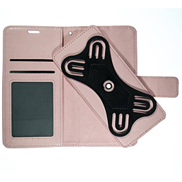 UWC-Small (4.5"-4.8") Universal Wallet Case with 360 Degree Rotating  Swivel Stand - PINK (Only Ground Shipping)