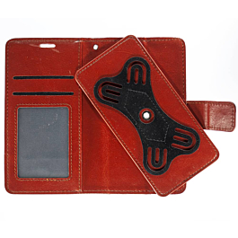 UWC-Large (5.2"-5.5") Universal Wallet Case with 360 Degree Rotating  Swivel Stand - BROWN (Only Ground Shipping)