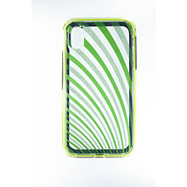 Bling Lines Pattern Hybrid Fusion Bumper Clear Crystal Case - 4 for iPhone XR (Only Ground Shipping)