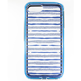 Lines Pattern Hybrid Fusion Bumper Clear Crystal Case - 2 for iPhone 8P / 7P (Only Ground Shipping)