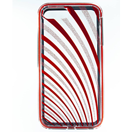 Lines Pattern Hybrid Fusion Bumper Clear Crystal Case - 3 for iPhone 8P / 7P (Only Ground Shipping)