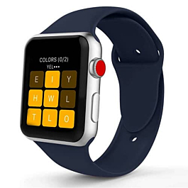 iWatch (42/44/45/49mm) Silicone Band - MIDNIGHT BLUE (Only Ground Shipping)