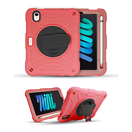 Hand Adjustable Heavy Duty Case with Shoulder Strap - PINK for iPad Mini 6 / 7 (A17 Pro) (Only Ground Shipping)