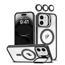 Transpalet Silicone case & Camera stand with Camera Lens - BLACK for iPhone 12 / 12 Pro (Only Ground Shipping)