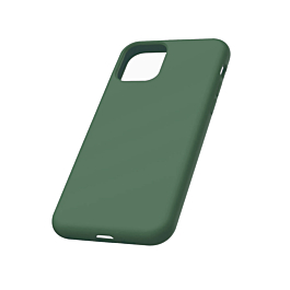 Soft Solid Silicone Case (Full Buttom Cover) - DARK GREEN for iPhone 12 / 12 Pro (Only Ground Shipping)