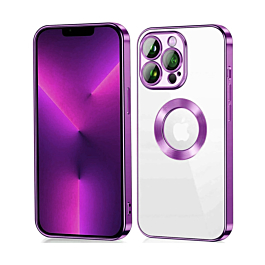 Shiny Wireless Charging Clear Case -PURPLE for iPhone 12/12 PRO (Only Ground Shipping)