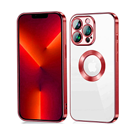 Shiny Wireless Charging Clear Case -RED for iPhone 12/12 PRO (Only Ground Shipping)