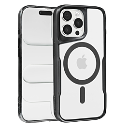 Glossy & Transparent Magnetic Case - BLACK for iPhone 12 / 12 Pro (Only Ground Shipping)