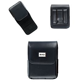 Flip Leather Cell Phone Pouch Holder with Card Slot Magnetic for Galaxy Z Flip - BLACK (Only Ground Shipping)