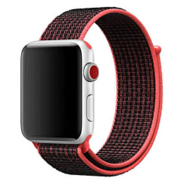 iWatch (42/44/45/49mm) Nylon Band - RED BLACK (Only Ground Shipping)