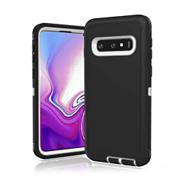 Heavy Duty Case for Galaxy S10 (BLACK & WHITE) (Only Ground Shipping)