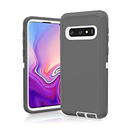 Heavy Duty Case for Galaxy S10 (DARK GRAY & WHITE) (Only Ground Shipping)