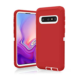 Heavy Duty Case for Galaxy S10+ (RED & WHITE) (Only Ground Shipping)