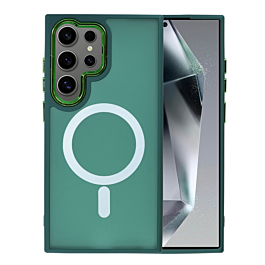 Galaxy S21 Ultra New Magnetic Wireless Charging Case - DARK GREEN (Only Ground Shipping)
