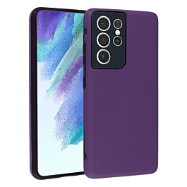 Full Cover New Design Silicone Case - PURPLE for Galaxy S21 Ultra (Only Ground Shipping)