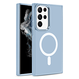 Galaxy S23 Hard PC Rear / Soft TPU Wireless Charging Case - LIGHT BLUE (Only Ground Shipping)