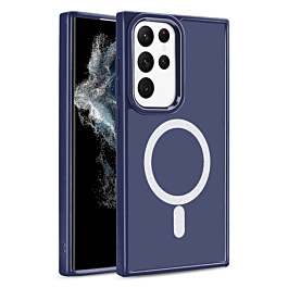 Galaxy S23 Hard PC Rear / Soft TPU Wireless Charging Case - NAVY BLUE (Only Ground Shipping)