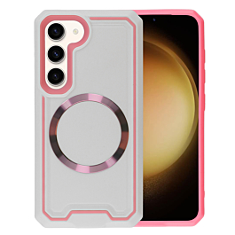 Galaxy S23 Slim Non-Slip Transparent Matte Wireless Charging Case - PINK (Only Ground Shipping)