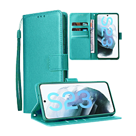 Galaxy S23 FE Leather Wallet Case with Card Slot - TEAL (Only Ground Shipping)