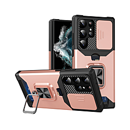 Galaxy S23 Plus Slide Camera Hard Case with Magnetic Ring - ROSE GOLD (Only Ground Shipping)