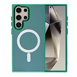 Galaxy S23 Ultra New Magnetic Wireless Charging Case - DARK GREEN (Only Ground Shipping)