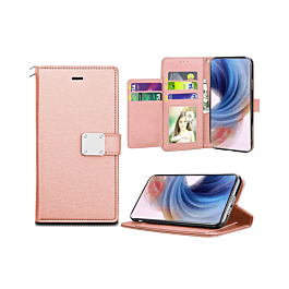 Galaxy S24 / S25 Elegant Leather Wallet Case - ROSE GOLD (Only Ground Shipping)