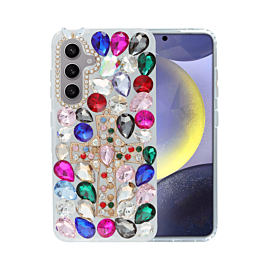 Crystal Flower Silicone Hard Case - COLORFUL for Galaxy S24 / S25 (Only Ground Shipping)