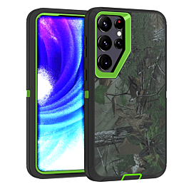Heavy Duty Case for Galaxy S24 Ultra (CAMO GREEN) (Only Ground Shipping)