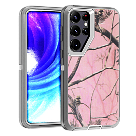 Heavy Duty Case for Galaxy S24 Ultra (CAMO PINK) (Only Ground Shipping)