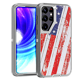 Heavy Duty Case for Galaxy S24 Ultra (US FLAG) (Only Ground Shipping)