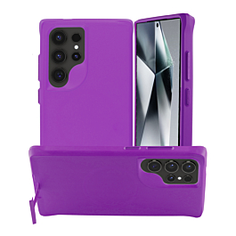 Galaxy S24 Ultra Wireless Charger Silicone Case with Metal Kickstand - PURPLE (Only Ground Shipping)