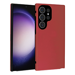 Full Cover New Design Silicone Case - RED for Galaxy S24 Ultra (Only Ground Shipping)