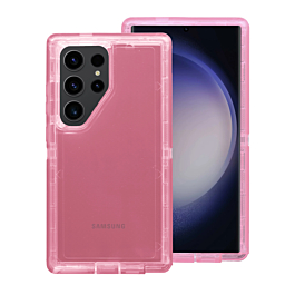 Galaxy S24 Ultra Transparent Shockproof Case - PINK (Only Ground Shipping)