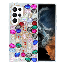 Crystal Flower Silicone Hard Case - COLORFUL for Galaxy S24 Ultra (Only Ground Shipping)