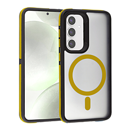 Galaxy S24 / S25 Magsafe Dual-Color TPU Matte Case - YELLOW (Only Ground Shipping)