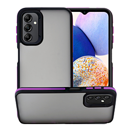 Galaxy S24 / S25 Matte Silicone Frame Shockproof Case - PURPLE (Only Ground Shipping)