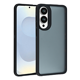 Galaxy S25E Matte Silicone Frame Shockproof Case - BLACK (Only Ground Shipping)