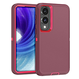 Heavy Duty Case for Galaxy S25E (MAROON & RED) (Only Ground Shipping)